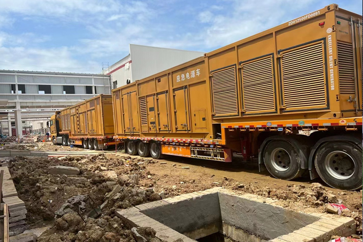 城东发电机租赁施工现场