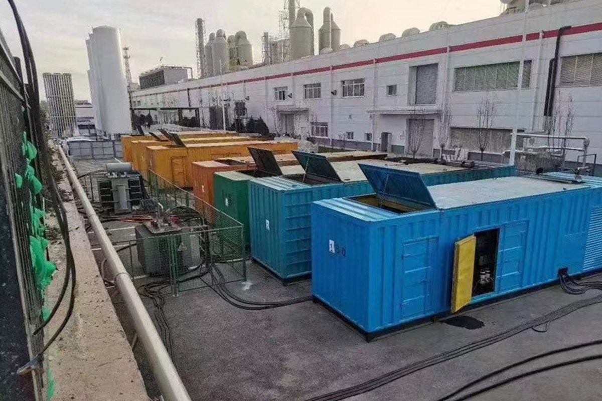 城东发电机租赁施工现场